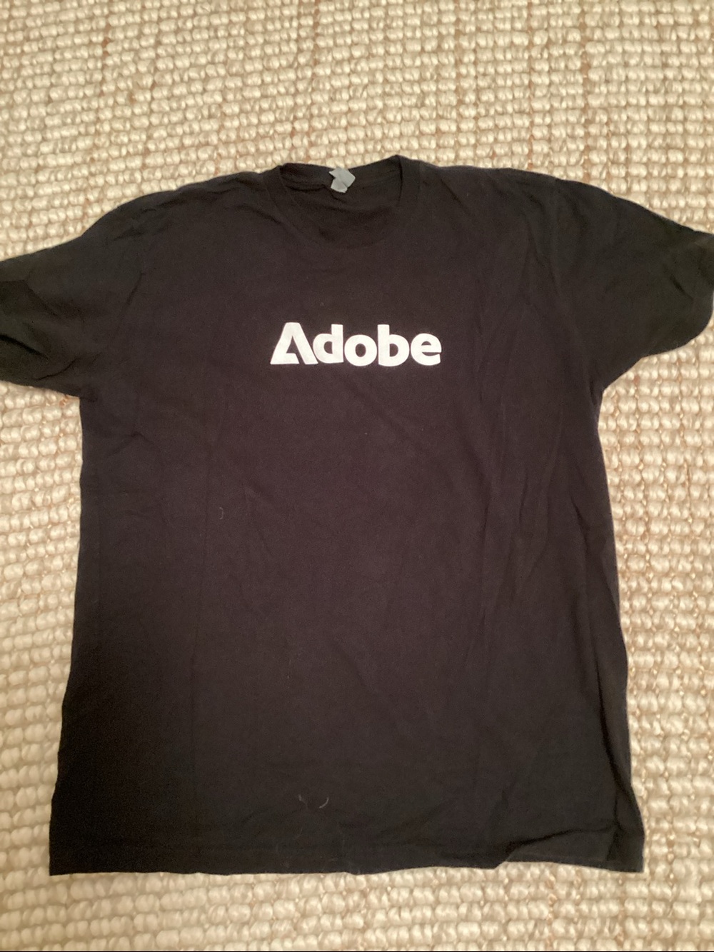 Next Level Apparel Kids Black T-Shirt with White Adobe Logo